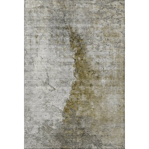 HomeRoots 9' X 12' Abstract Washable Area Rug in Brown, Ivory & Gray - UV Protected, Pet-Friendly Comfort! 653649