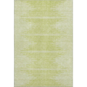 HomeRoots 5' X 8' Artichoke Green And Ivory Abstract Area Rug – Washable, UV Protected, Stain Resistant Design 653661