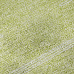 HomeRoots 5' X 8' Artichoke Green And Ivory Abstract Area Rug – Washable, UV Protected, Stain Resistant Design 653661