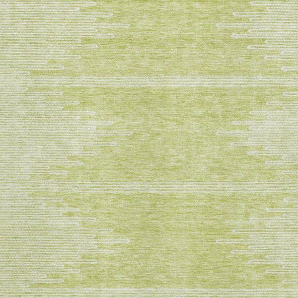 HomeRoots 9' X 12' Artichoke Green Abstract Washable Area Rug with UV Protection for Busy Homes & Pets 653664
