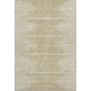 HomeRoots 8' X 10' Beige and Ivory Abstract Washable Area Rug with UV Protection for Stylish, Low-Maintenance Living 653669