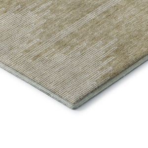 HomeRoots 9' X 12' Beige and Ivory Abstract Area Rug - Washable, UV Protected, Stain Resistant for High-Traffic Spaces 653670