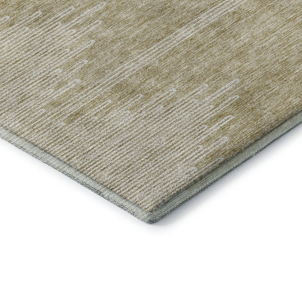 HomeRoots 9' X 12' Beige and Ivory Abstract Area Rug - Washable, UV Protected, Stain Resistant for High-Traffic Spaces 653670