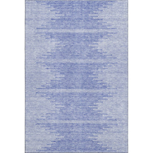 HomeRoots 5' X 8' Denim Blue & Ivory Abstract Area Rug - Washable, UV-Protected, Durable, Stylish Design 653685