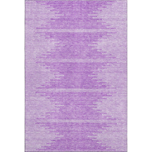 HomeRoots 5' X 8' Lavender and Ivory Abstract Area Rug - Durable, Washable, UV-Protected for Modern Living Spaces 653709