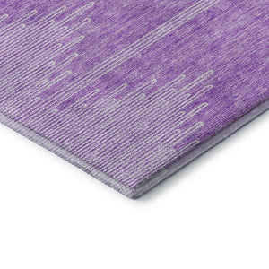 HomeRoots 5' X 8' Lavender and Ivory Abstract Area Rug - Durable, Washable, UV-Protected for Modern Living Spaces 653709
