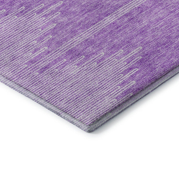 HomeRoots 8' Lavender Abstract Round Rug - UV Protected, Washable, Stain-Resistant Design for Family Spaces 653710