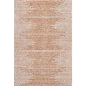 HomeRoots 10' X 14' Salmon and Ivory Abstract Area Rug - Washable, UV-Protected, Perfect for Modern Living Spaces 653719