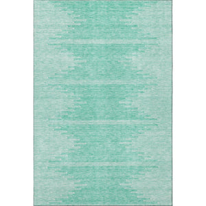 HomeRoots 5' X 8' Teal and Ivory Abstract Area Rug - Durable, Washable, UV Protected for Modern Living Spaces 653721