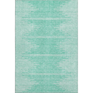 HomeRoots 10' X 14' Teal & Ivory Abstract Area Rug - Washable, UV Protected, Durable for High-Traffic Homes 653725