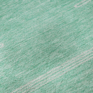 HomeRoots 10' X 14' Teal & Ivory Abstract Area Rug - Washable, UV Protected, Durable for High-Traffic Homes 653725
