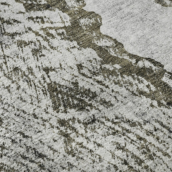 HomeRoots 8' Gray and Ivory Woodland Lodge Area Rug - Washable, UV-Protected, Durable for Family Spaces 653740