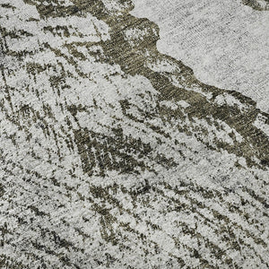 HomeRoots 10' X 14' Gray and Ivory Woodland Lodge Area Rug - Cozy, Washable, UV-Protected for Family Spaces 653743