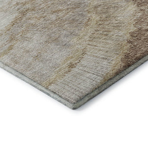 HomeRoots 10' X 14' Woodland Lodge Area Rug - Washable, UV-Protected, Cozy Brown, Ivory & Gray Design for Homes 653749