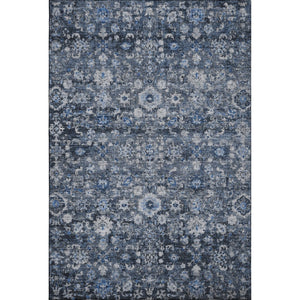 HomeRoots 9' X 12' Blue and Ivory Oriental Area Rug - Stain-Resistant, UV Protected, Durable for Any Room 653760
