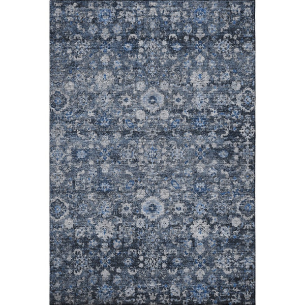 HomeRoots 10' X 14' Blue And Ivory Oriental Area Rug - Washable, UV Protected, Durable, Perfect for Homes 653761