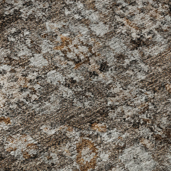 HomeRoots 9' X 12' Chocolate & Ivory Oriental Washable Area Rug - Stylish, Durable, Stain-Resistant & UV Protected! 653766