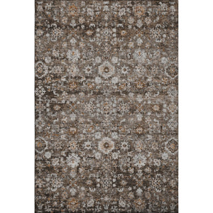 HomeRoots 10' Chocolate and Ivory Oriental Washable Area Rug - Durable, Stain-Resistant with UV Protection! 653767