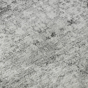 HomeRoots 9' X 12' Silver & Gray Oriental Washable Area Rug - Durable, Stylish, UV Protected for Any Space 653796