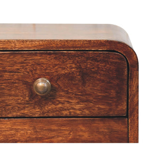 HomeRoots 12" Stylish Walnut Floating Nightstand with Two Drawers – Space-Saving Modern Design for Any Room 653822
