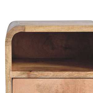 HomeRoots 12" Oak Solid Wood Floating Nightstand with Drawer – Stylish, Space-Saving Bedside Storage Solution! 653824