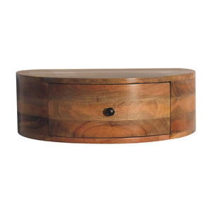 HomeRoots 22" Modern Brown Solid Wood Floating Nightstand with Drawer – Stylish Space-Saving Design for Any Room 653832