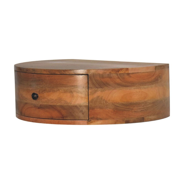 HomeRoots 22" Modern Brown Solid Wood Floating Nightstand with Drawer – Stylish Space-Saving Design for Any Room 653832