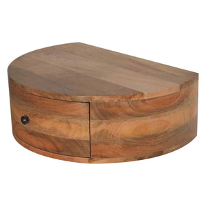 HomeRoots 22" Modern Brown Solid Wood Floating Nightstand with Drawer – Stylish Space-Saving Design for Any Room 653832