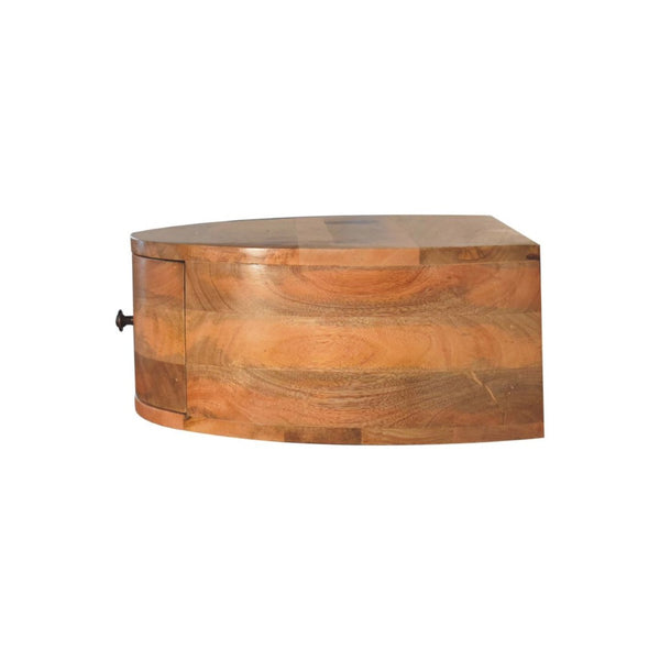 HomeRoots 22" Modern Brown Solid Wood Floating Nightstand with Drawer – Stylish Space-Saving Design for Any Room 653832