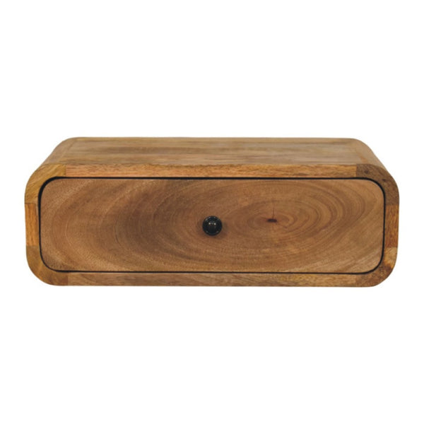 HomeRoots 18" Oak Floating Nightstand - Stylish Wall-Mounted Storage Solution with One Drawer for Space-Saving 653834