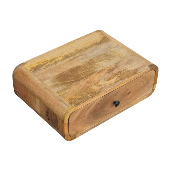 HomeRoots 18" Oak Floating Nightstand - Stylish Wall-Mounted Storage Solution with One Drawer for Space-Saving 653834