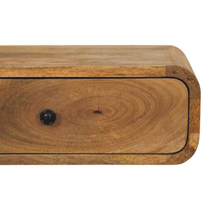 HomeRoots 18" Oak Floating Nightstand - Stylish Wall-Mounted Storage Solution with One Drawer for Space-Saving 653834