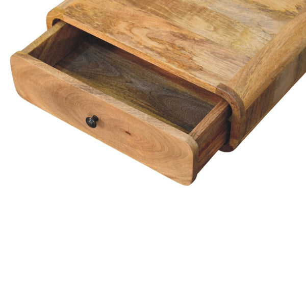 HomeRoots 18" Oak Floating Nightstand - Stylish Wall-Mounted Storage Solution with One Drawer for Space-Saving 653834