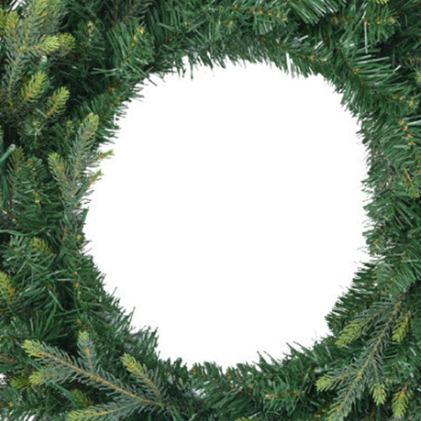 HomeRoots Three Piece Pre-Lit Extra Full Frosted Pine Christmas Tree Set with Wreath & Garland for Festive Charm 653852