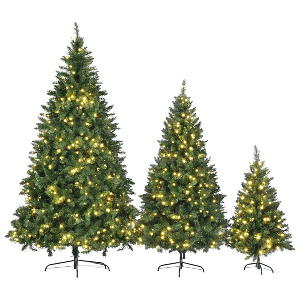 HomeRoots Three Piece Pre-Lit Frosted Pine Tree Set - Extra Full, Versatile Holiday Decor for Any Space 653854