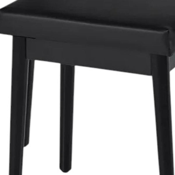 HomeRoots 35" Black Wood Mirrored Vanity Table with USB, Storage Drawer & Chic Design for Modern Spaces 653859