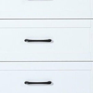 HomeRoots 42" White Wood Mirrored Vanity Table with Lights, Four Drawers & Built-in Outlet for Makeup Glamour 653868