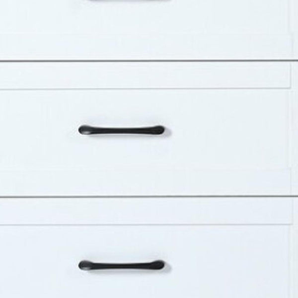 HomeRoots 42" White Wood Mirrored Vanity Table with Lights, Four Drawers & Built-in Outlet for Makeup Glamour 653868
