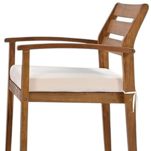 HomeRoots Seven-Piece Solid Wood Outdoor Patio Set with Removable Cushions for Dining and Relaxation Fun! 653933