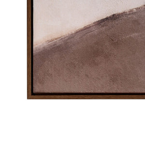 HomeRoots Resonance Hand-Painted Canvas Art in Brown Floater Frame - Vibrant Modern Wall Decor for Any Room 653955