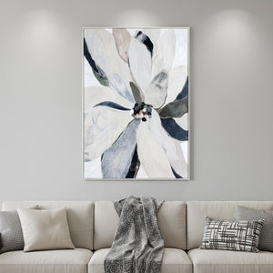 HomeRoots Sonatina I Hand-Painted Canvas Art in Brown Floater Frame – Vibrant, Artisan-Crafted Decor Piece 653957