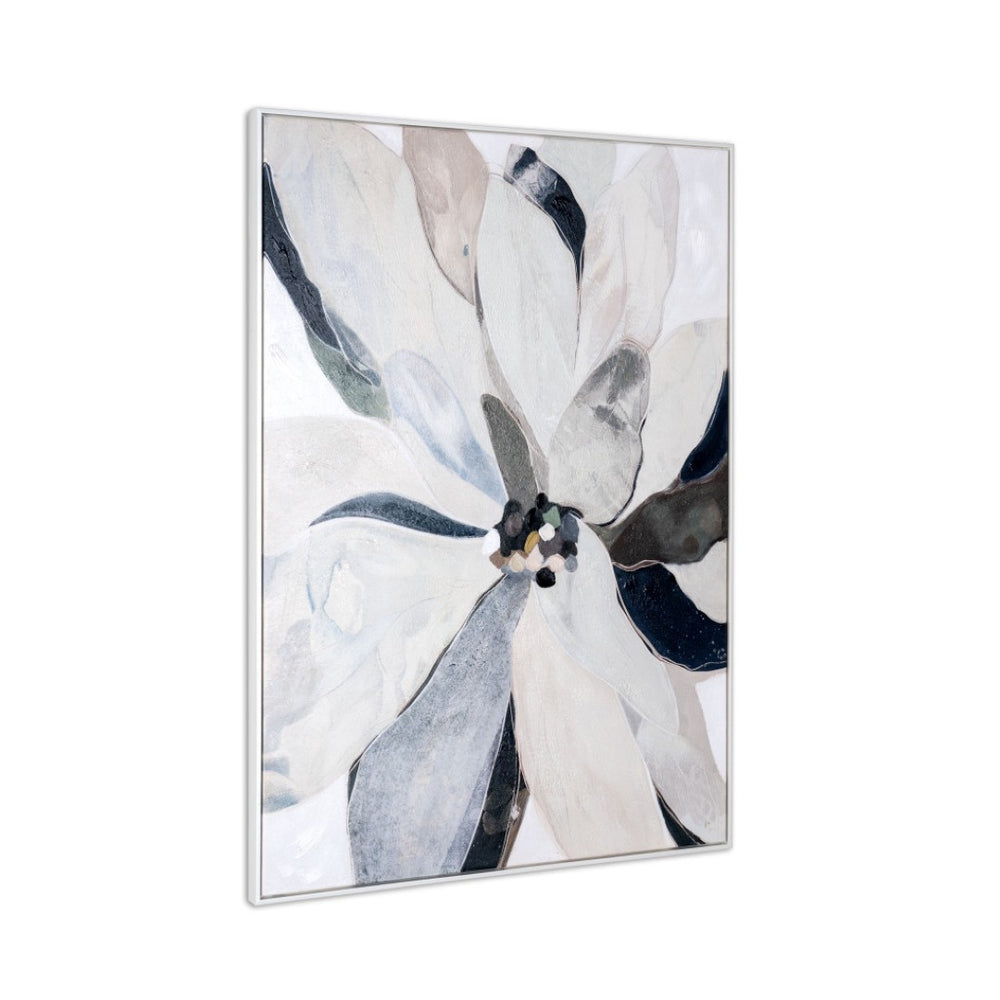 HomeRoots Sonatina I Hand-Painted Canvas Art in Brown Floater Frame – Vibrant, Artisan-Crafted Decor Piece 653957