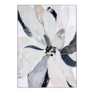 HomeRoots Sonatina I Hand-Painted Canvas Art in Brown Floater Frame – Vibrant, Artisan-Crafted Decor Piece 653957