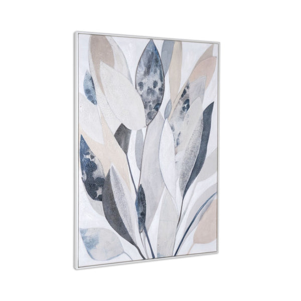 HomeRoots Sonatina Hand-Painted Canvas Art in Rich Brown Floater Frame – Elegant Modern Wall Decor Piece 653958