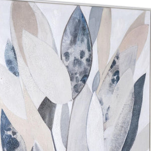 HomeRoots Sonatina Hand-Painted Canvas Art in Rich Brown Floater Frame – Elegant Modern Wall Decor Piece 653958