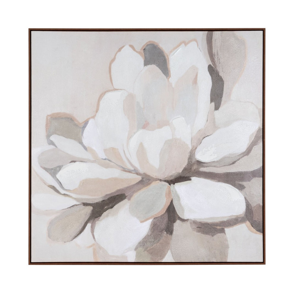 HomeRoots Maycomb Hand-Painted Canvas Wall Art in Brown Floater Frame – Unique Artisan Decor for Home Spaces 653959