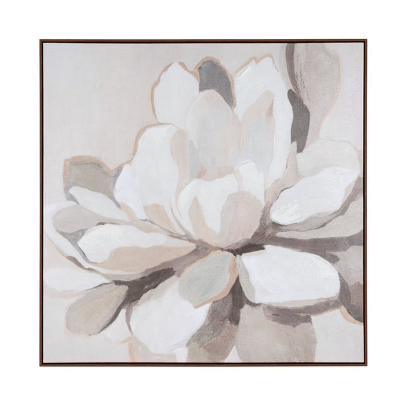 HomeRoots Maycomb Hand-Painted Canvas Wall Art in Brown Floater Frame – Unique Artisan Decor for Home Spaces 653959