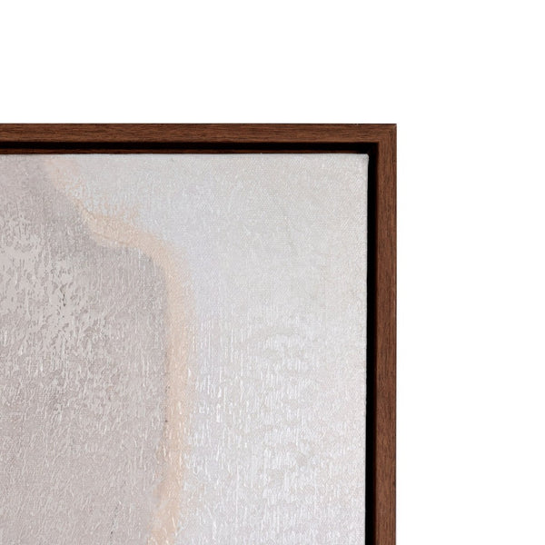 HomeRoots Maycomb Hand-Painted Canvas Wall Art in Brown Floater Frame – Unique Artisan Decor for Home Spaces 653959