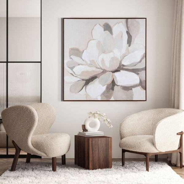 HomeRoots Maycomb Hand-Painted Canvas Wall Art in Brown Floater Frame – Unique Artisan Decor for Home Spaces 653959