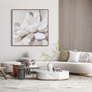 HomeRoots Maycomb Hand-Painted Canvas Wall Art in Brown Floater Frame – Unique Artisan Decor for Home Spaces 653959